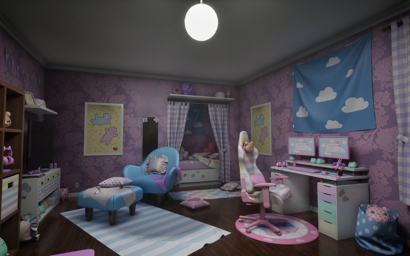 Kawaii Gamer Room - Pastel